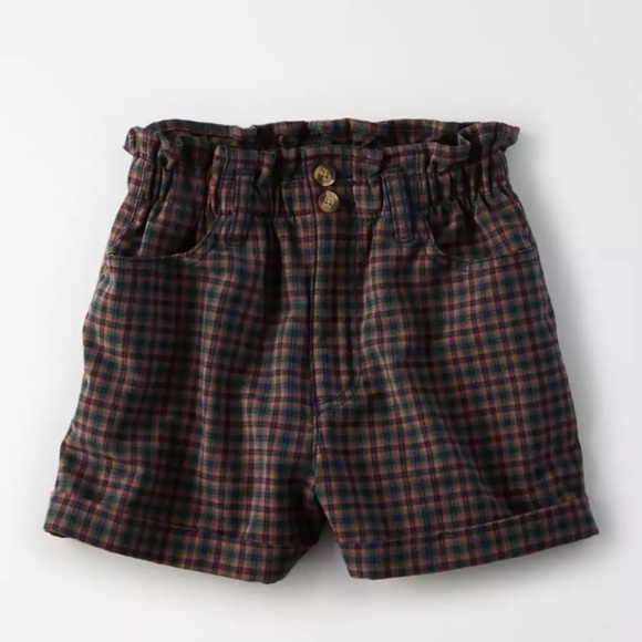 American Eagle Plaid Mom Shorts 10 - Picture 2 of 10